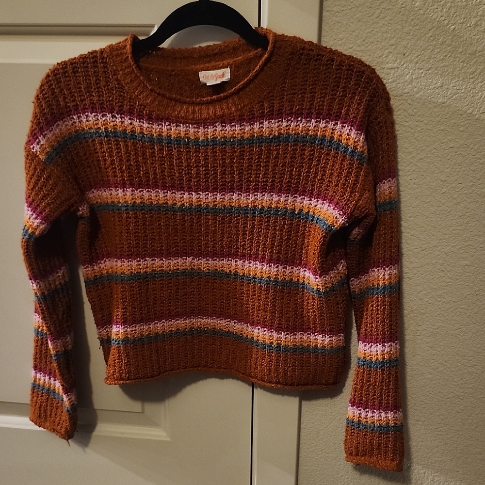 Cat & Jack Multicolor Striped Sweater